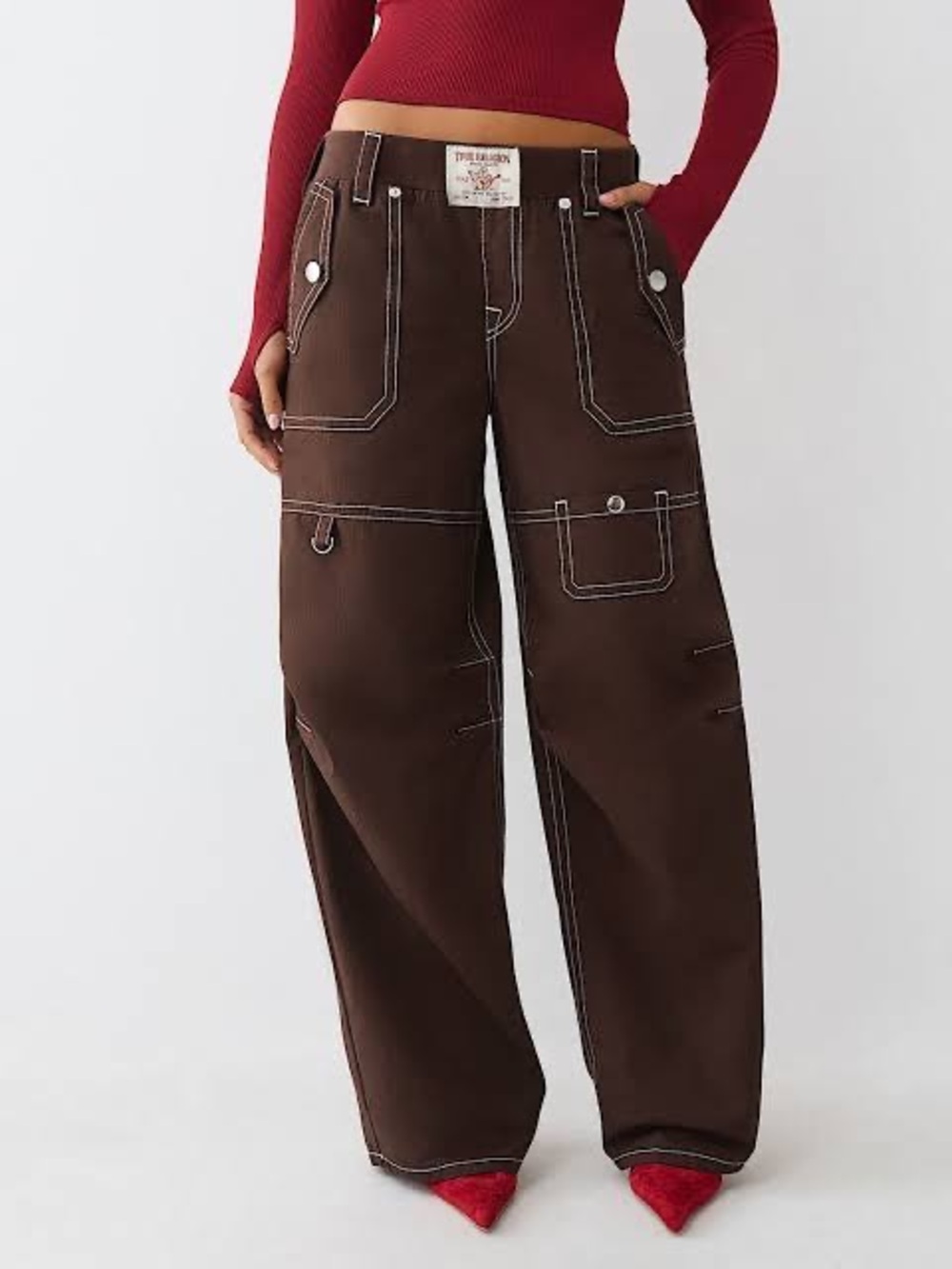 True Religion Ripstop Tapered Baggy Cargo Pant NWT